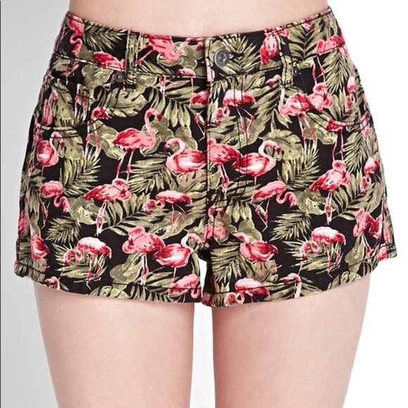 FOREVER 21 FLAMINGO DENIM SHORTS LIKE NEW - Picture 1 of 5
